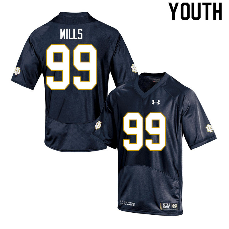 Youth #99 Rylie Mills Notre Dame Fighting Irish College Football Jerseys Sale-Navy